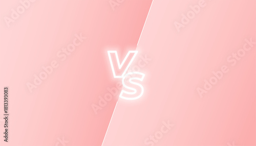 duel boxing versus vs screen banner with neon effect