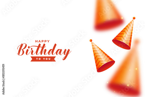 isolated 3d birthday cap for hbd wishes banner