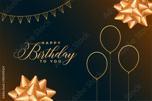elegant birthday celebration background with decorative elements
