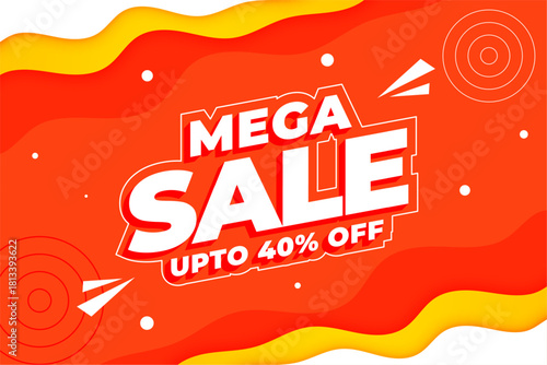 modern mega sale offer background for promotion or campaign