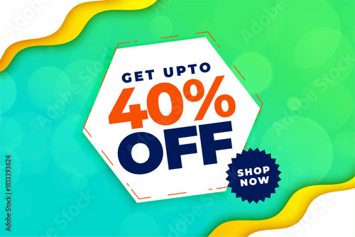 modern mega sale banner with shop now tag to get best season deal