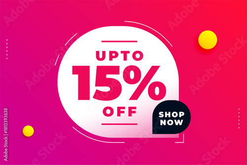special sale promo banner buy and save upto 15 percent on all products