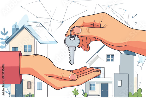 Handing Over the Keys to a New Home, Representing Real Estate Transactions and Property Ownership Transfer