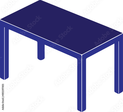 Simple Black Table Icon