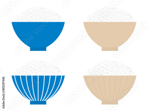 ご飯・茶碗アイコンセット