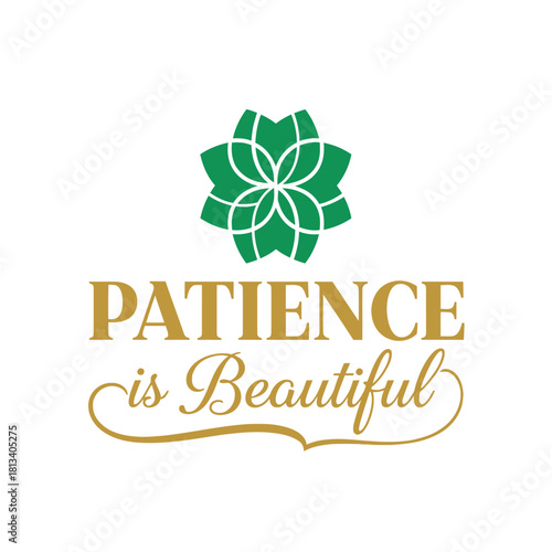 Patience is beautiful typography t-shirt design