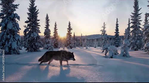 Abstract visual representation of the untamed spirit and primal essence of a wolf, using light, shadow, and natural textures to evoke its mystique. wolf, grey wolf, wild animal, wilderness, nature,?