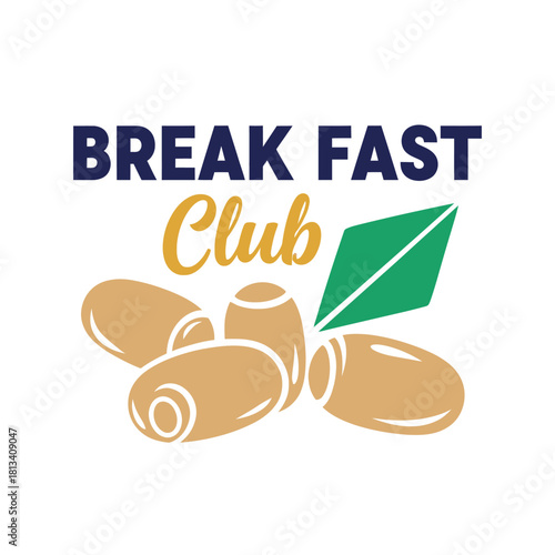 Typography t shirt design breakfast club