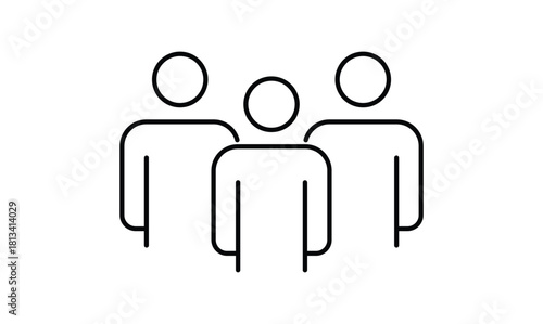 Team outline icon isolated on transparent background. vector illustration. EPS 10