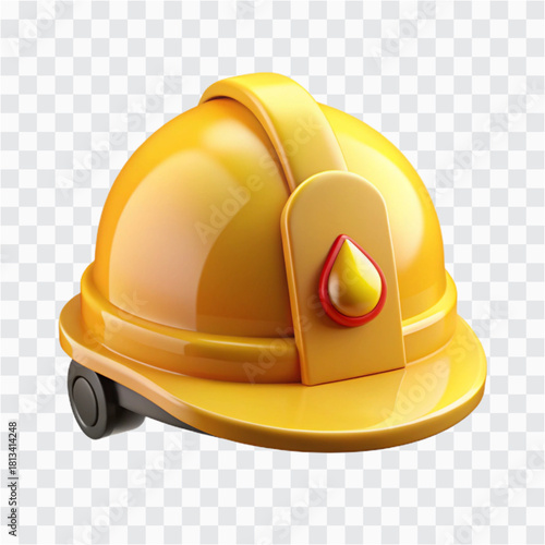 3D Oilfield Worker Helmet Icon | Safety Hard Hat, Petroleum Industry Gear