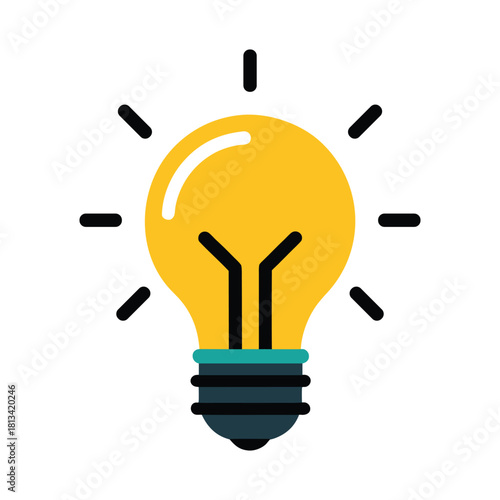 Light bulb idea vector illustration isolated on a white background