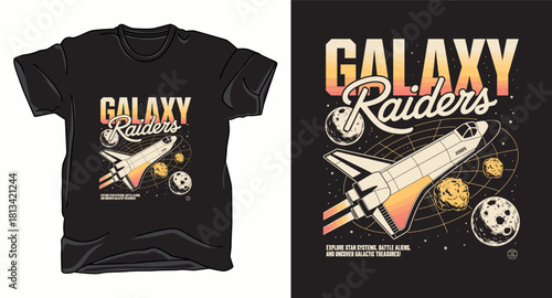 Galaxy riders graphic vector art t-shirt design print