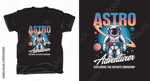 astro galaxy graphic vector art t-shirt design print