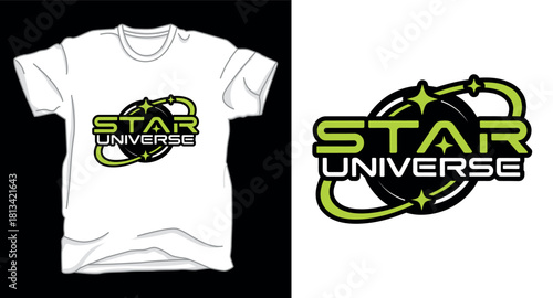Star universe galaxy graphic vector art t-shirt design print