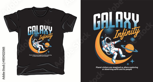 Galaxy infinity graphic vector art t-shirt design print