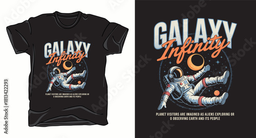 Galaxy infinity graphic vector art t-shirt design print
