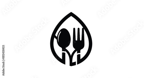 Spoon and Fork Food Logo Icon