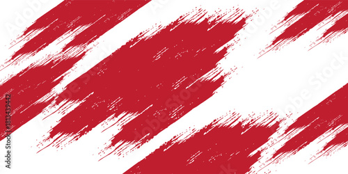 Straight red ink vector lines pack. Bloody color long and round hand-drawn brushstroke text highlights, frames, circles. Asian calligraphy brushstroke set. Eps10