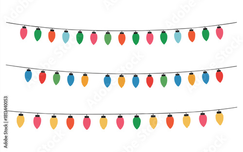 Festive string lights bring holiday cheer to your designs, perfect for invitations, banners, and social media, adding a bright and joyful touch