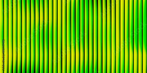 Dark green ribbed glass texture with glossy vertical waves and gradient reflections in abstract background design