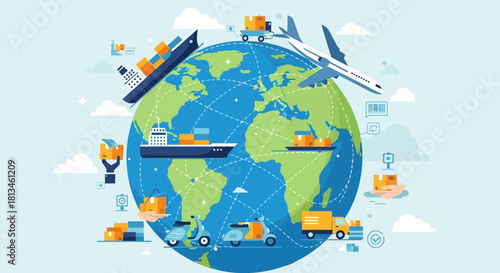 Global Logistics Network - Shipping, Transportation, and Worldwide Delivery.