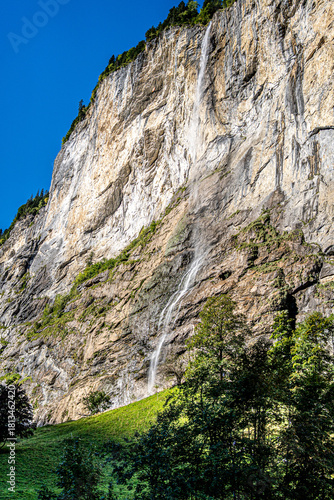 waterfall in the mountains of Switzerland