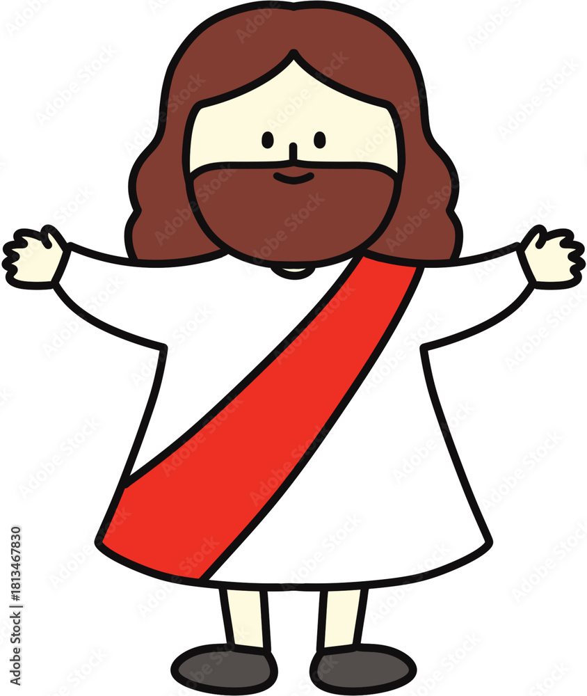 Obraz premium Jesus Illustration, God, Church Illustration