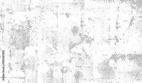 Subtle halftone vector texture overlay. Monochrome abstract splattered background. Abstract grunge backdrop.