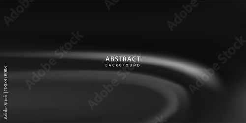 Black wavy gradient mesh seamless bg. Vector illustration with soft transition and grainy texture. Blurred abstract background.vector illustration eps10