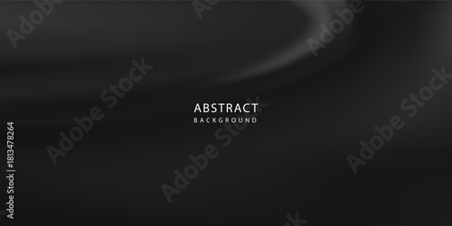 Black wavy gradient mesh seamless bg. Vector illustration with soft transition and grainy texture. Blurred abstract background.vector illustration eps10