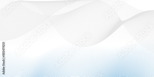 Minimal vector sound wave digital white, gray blend futuristic technology flow tech transparent line stripe energy connection web music and sound, beautiful dynamic smooth space texture background.	
