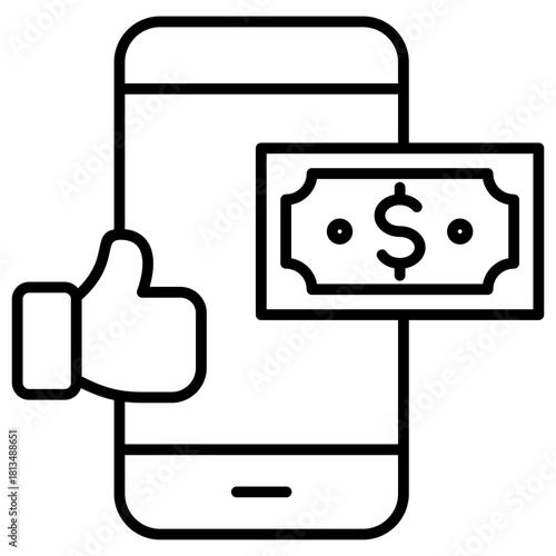 Easy Payment Outline Icon