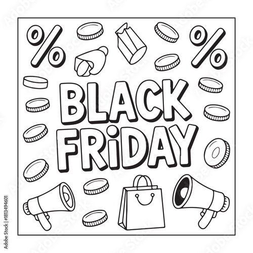 Black Friday icon sets with Black Friday elements.