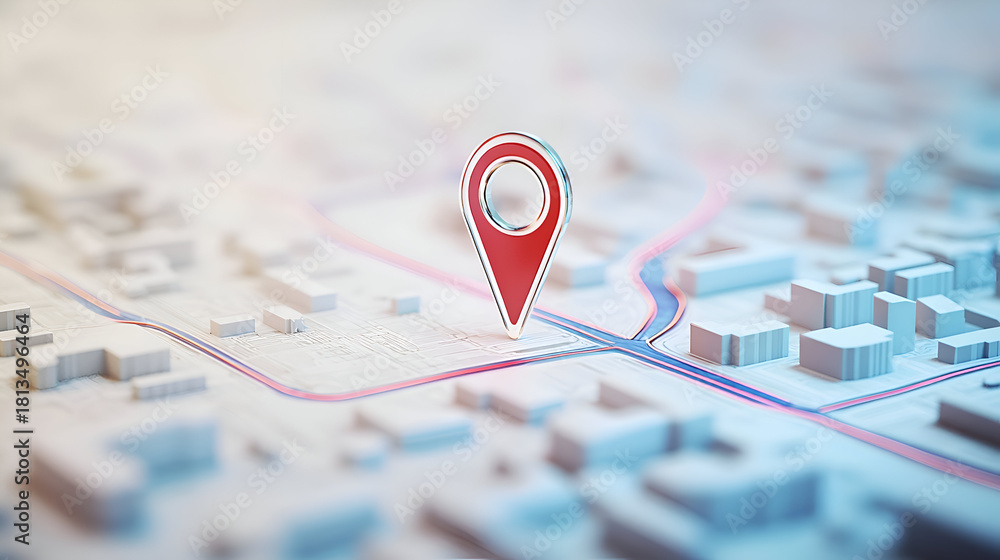 Fototapeta premium map and pin