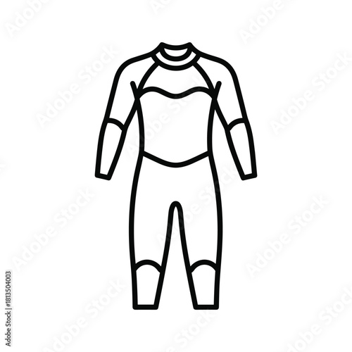 Wetsuit for water sport isolated on