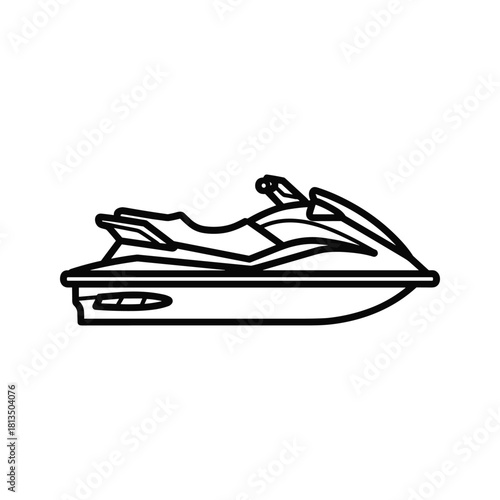 Jet ski isolated on, a personal watercraft for recreation