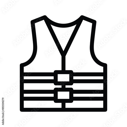 Life vest for water safety isolated on