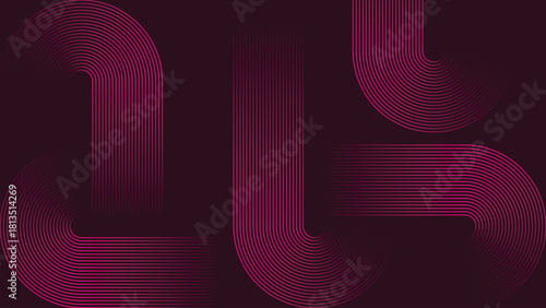abstract pink purple lines digital geometric elements modern shiny vector background dark green stripes curve luxury for business EPS 10