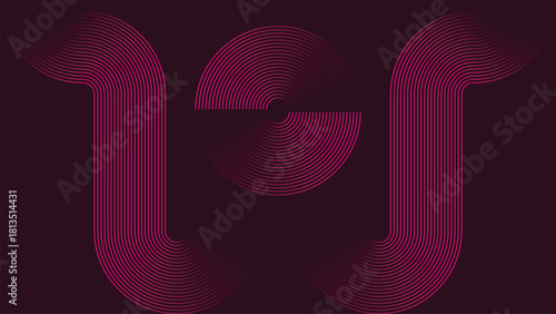 abstract pink purple lines digital geometric elements modern shiny vector background dark green stripes curve luxury for business EPS 10