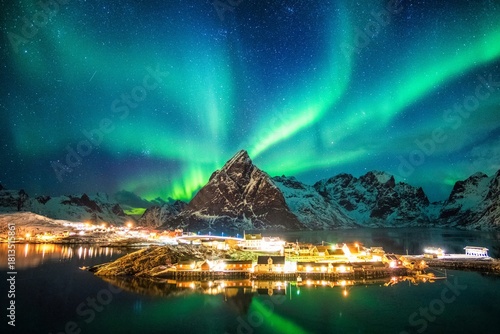 Aurora borealis. Lofoten islands, Norway. Aurora - 1