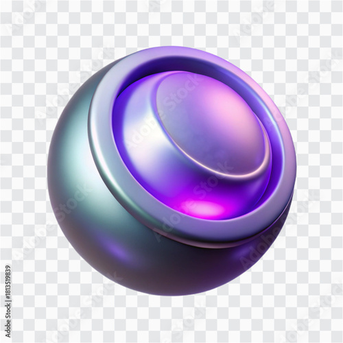 3D Mystic Moon Orb Icon | Floating Magical Sphere, Enchanted Orb, Fantasy Magic