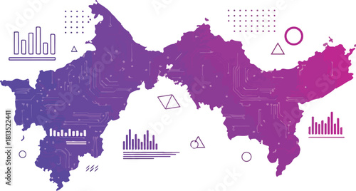 Serene mountain landscape at dusk with crescent moons shining above pine trees