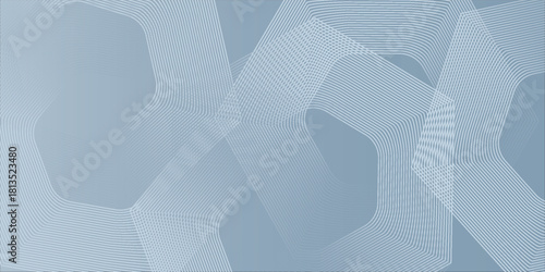 Abstract hexagon lines on gray background. Geometric stripe line art design modern eps 10.
