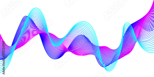 Abstract blue wave background with artistic gradient lines creating a dynamic design