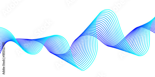 Abstract blue wave background design with some vibrant flowing lines