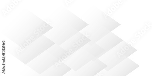 White sheet of paper with shadow on white background for copy space