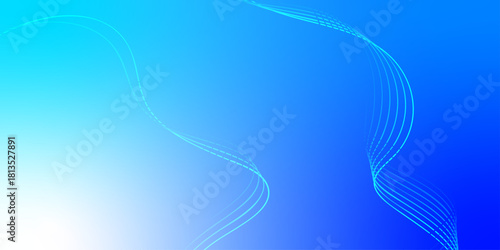 Abstract blue background with dynamic wave patterns and flowing lines
