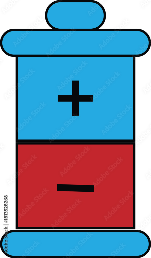 Fototapeta premium vector illustration of a battery