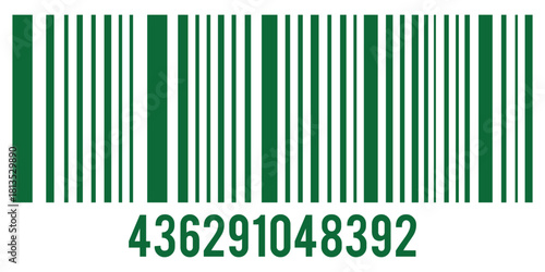 Simple fake bar code, barcode scratched vector illustration. Universal code for scanning product or item. Barcode product distribution icon. eps 10
