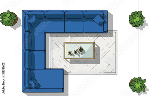 Security Turnstile System with Surveillance Camera installed near Modern L-Shaped Sofa Furniture 